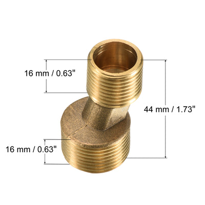 Harfington Male Thread Claw Foot Bathtub Adapter, Brass Faucet Eccentric Swing Arm Wall Mount Replacement