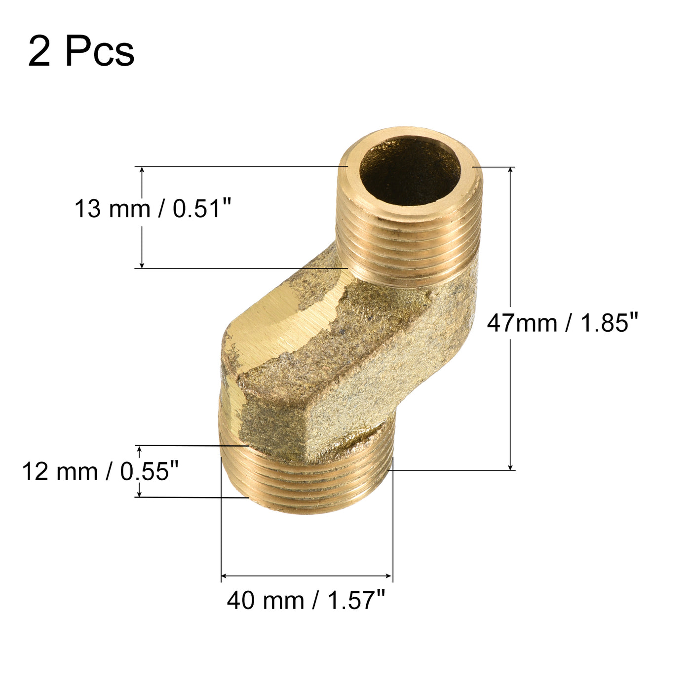 Harfington Male Thread Claw Foot Bathtub Adapter, Brass Faucet Eccentric Swing Arm Mount Replacement