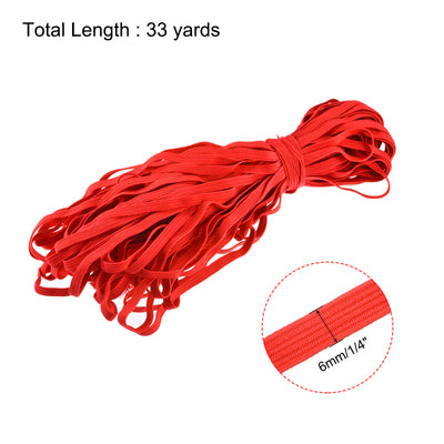 Harfington Flat Elastic Band for Sewing Braided Stretch Strap Cord Rope for Wigs Craft DIY