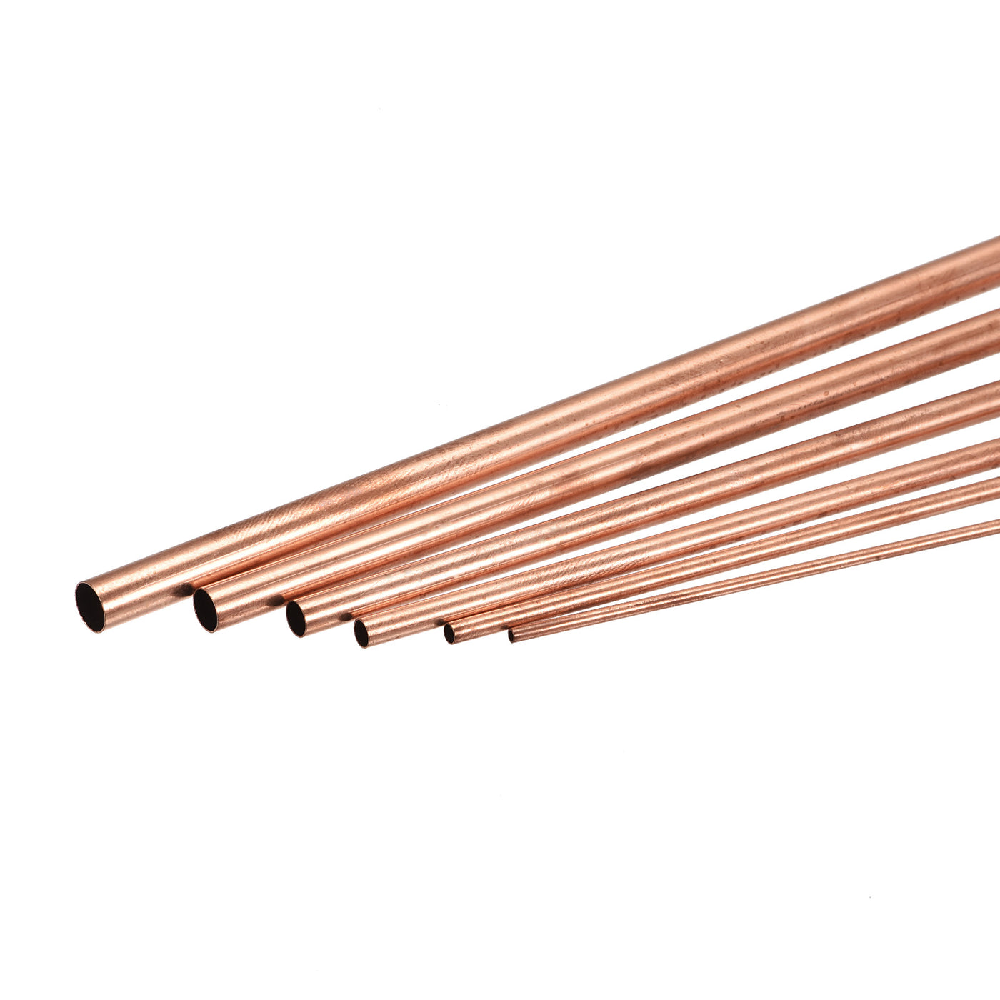 Uxcell Uxcell Copper Tube, 2mm 3mm 4mm 5mm 6mm 7mm OD x 0.5mm Wall Thickness 200mm Length Metal Tubing, Pack of 6