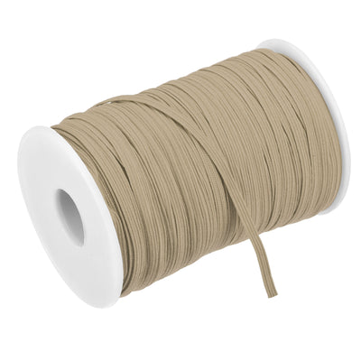Harfington Flat Elastic Band for Sewing Braided Stretch Strap Cord Roll for Wig Crafts DIY