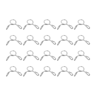 Uxcell Uxcell Fuel Line Hose Clips, 100pcs 11mm 304 Stainless Steel Tube Spring Clamps(Silver)