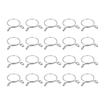 Harfington Uxcell Fuel Line Hose Clips, 20pcs 26mm 304 Stainless Steel Tube Spring Clamps(Silver)