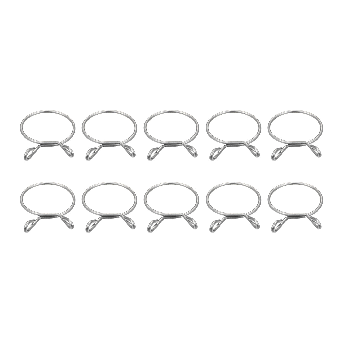 Uxcell Uxcell Fuel Line Hose Clips, 10pcs 29mm 304 Stainless Steel Tube Spring Clamps(Silver)