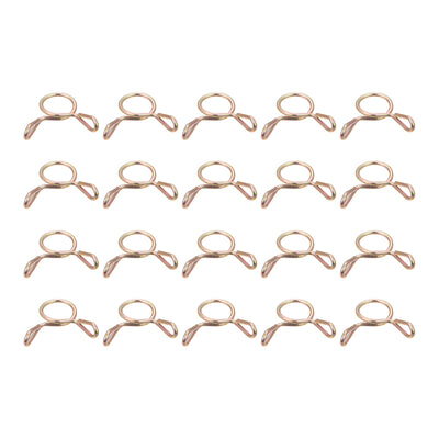 Harfington Uxcell Fuel Line Hose Clips, 100pcs 12mm 65Mn Steel Tubing Spring Clamps