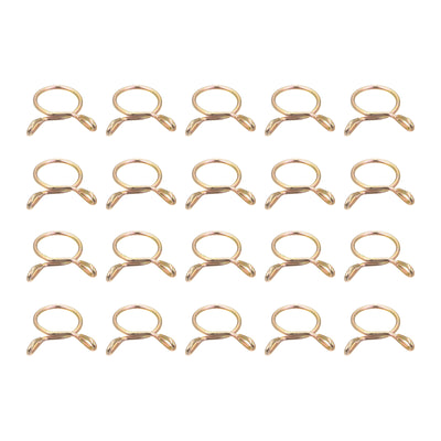 Harfington Uxcell Fuel Line Hose Clips, 20pcs 42mm 65Mn Steel Tubing Spring Clamps