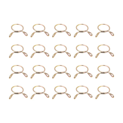 Harfington Uxcell Fuel Line Hose Clips, 20pcs 42mm 65Mn Steel Tubing Spring Clamps