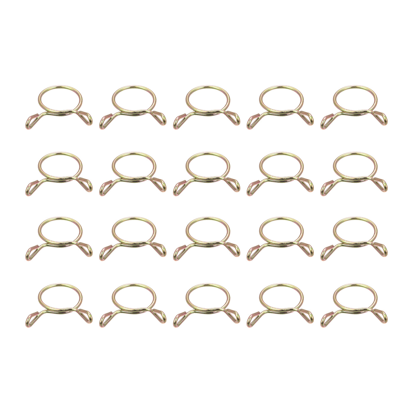 Uxcell Uxcell Fuel Line Hose Clips, 100pcs 12mm 65Mn Steel Tubing Spring Clamps