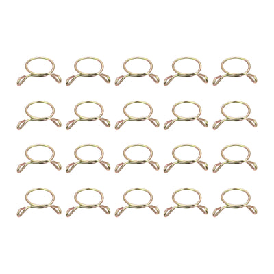 Harfington Uxcell Fuel Line Hose Clips, 100pcs 12mm 65Mn Steel Tubing Spring Clamps