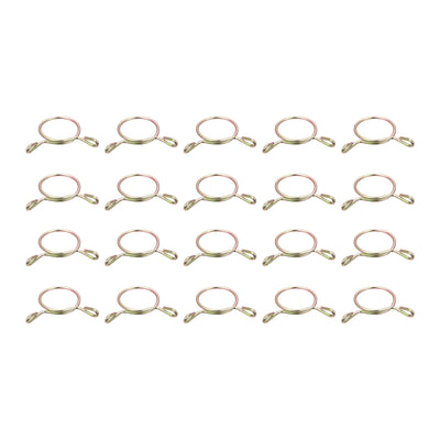 Harfington Uxcell Fuel Line Hose Clips, 50pcs 19mm 65Mn Steel Tubing Spring Clamps