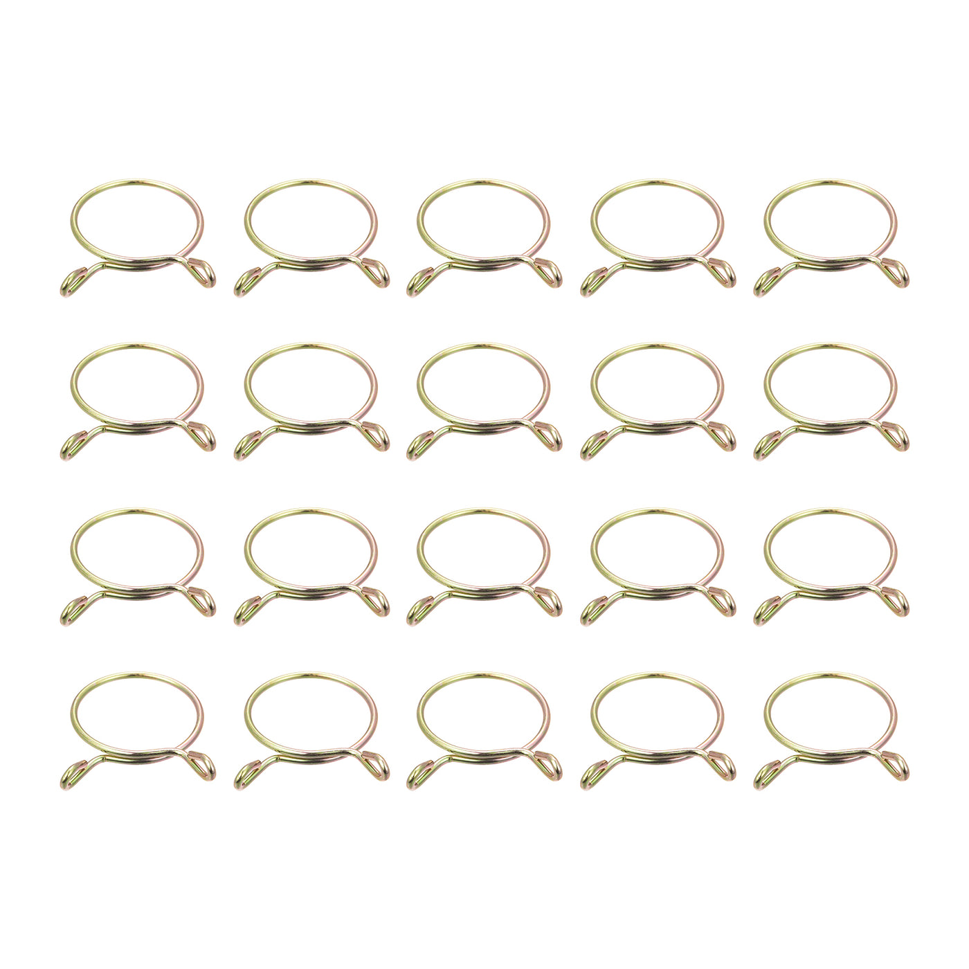 Uxcell Uxcell Fuel Line Hose Clips, 20pcs 42mm 65Mn Steel Tubing Spring Clamps