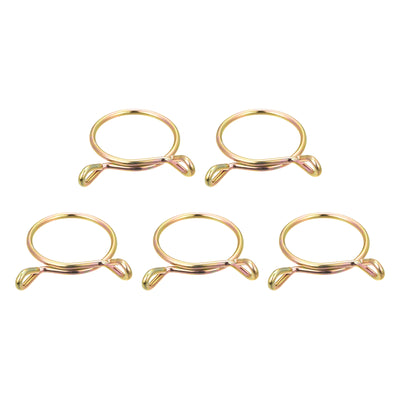 Harfington Uxcell Fuel Line Hose Clips, 5pcs 50mm 65Mn Steel Tubing Spring Clamps