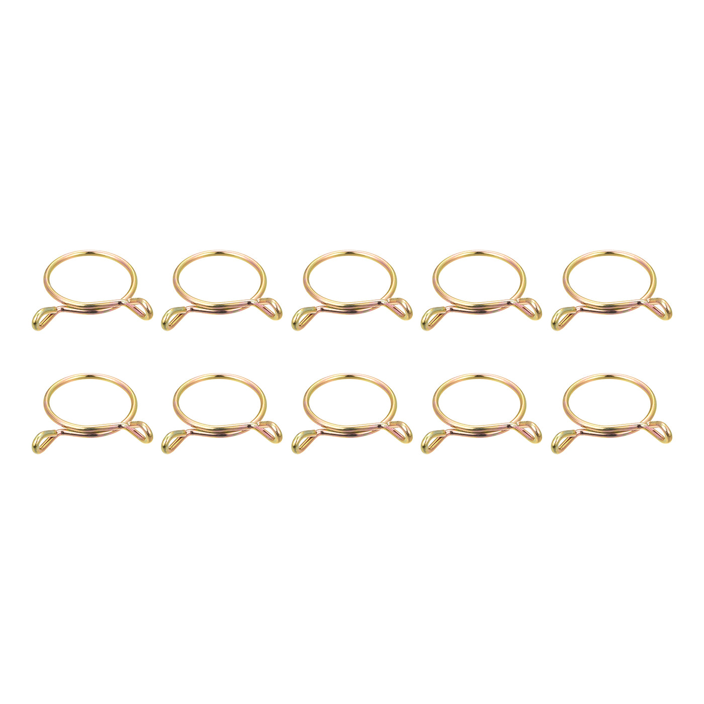 Uxcell Uxcell Fuel Line Hose Clips, 10pcs 60mm 65Mn Steel Tubing Spring Clamps