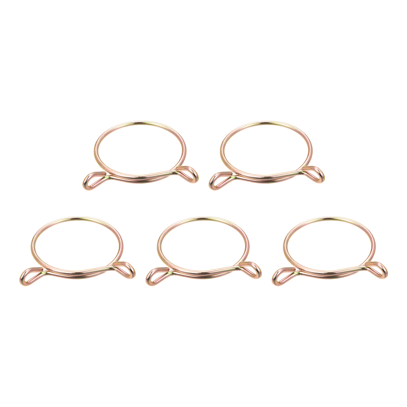 Uxcell Uxcell Fuel Line Hose Clips, 5pcs 50mm 65Mn Steel Tubing Spring Clamps