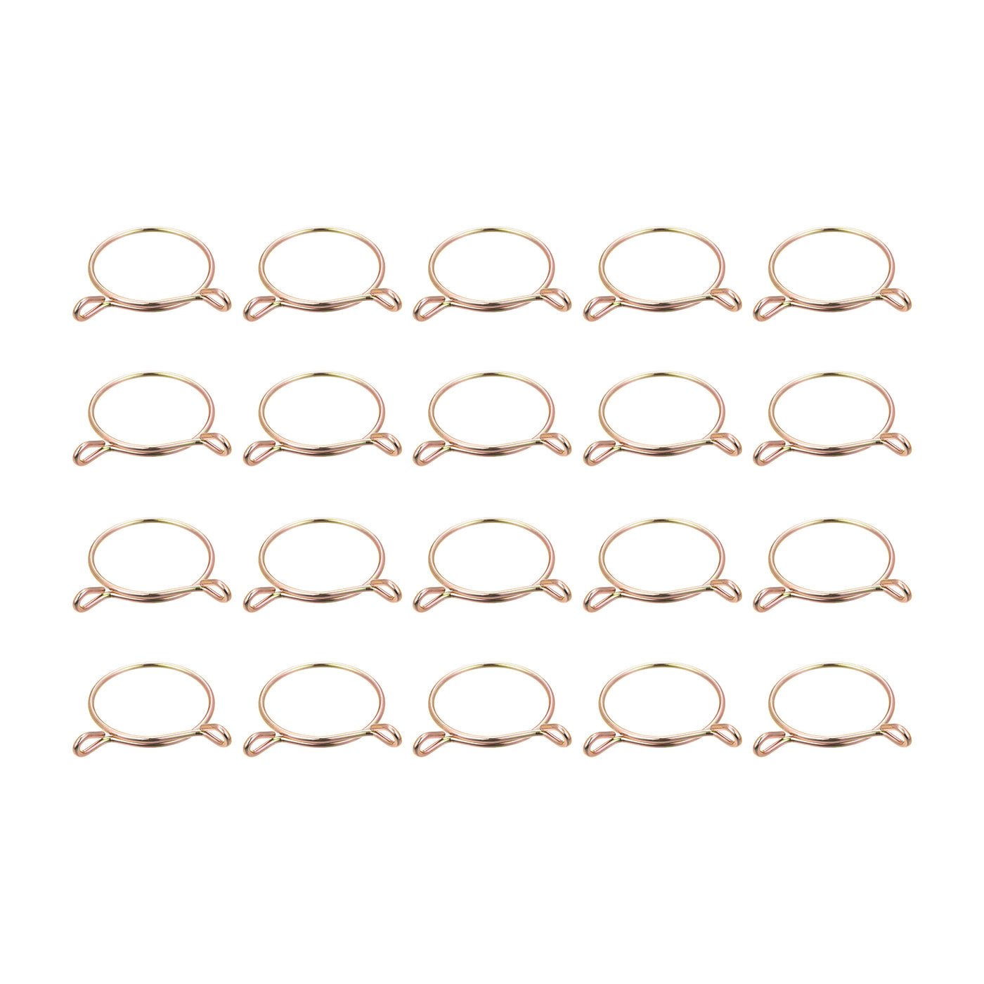 Uxcell Uxcell Fuel Line Hose Clips, 20pcs 42mm 65Mn Steel Tubing Spring Clamps