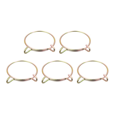 Harfington Uxcell Fuel Line Hose Clips, 5pcs 50mm 65Mn Steel Tubing Spring Clamps