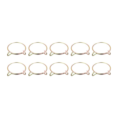 Harfington Uxcell Fuel Line Hose Clips, 10pcs 60mm 65Mn Steel Tubing Spring Clamps