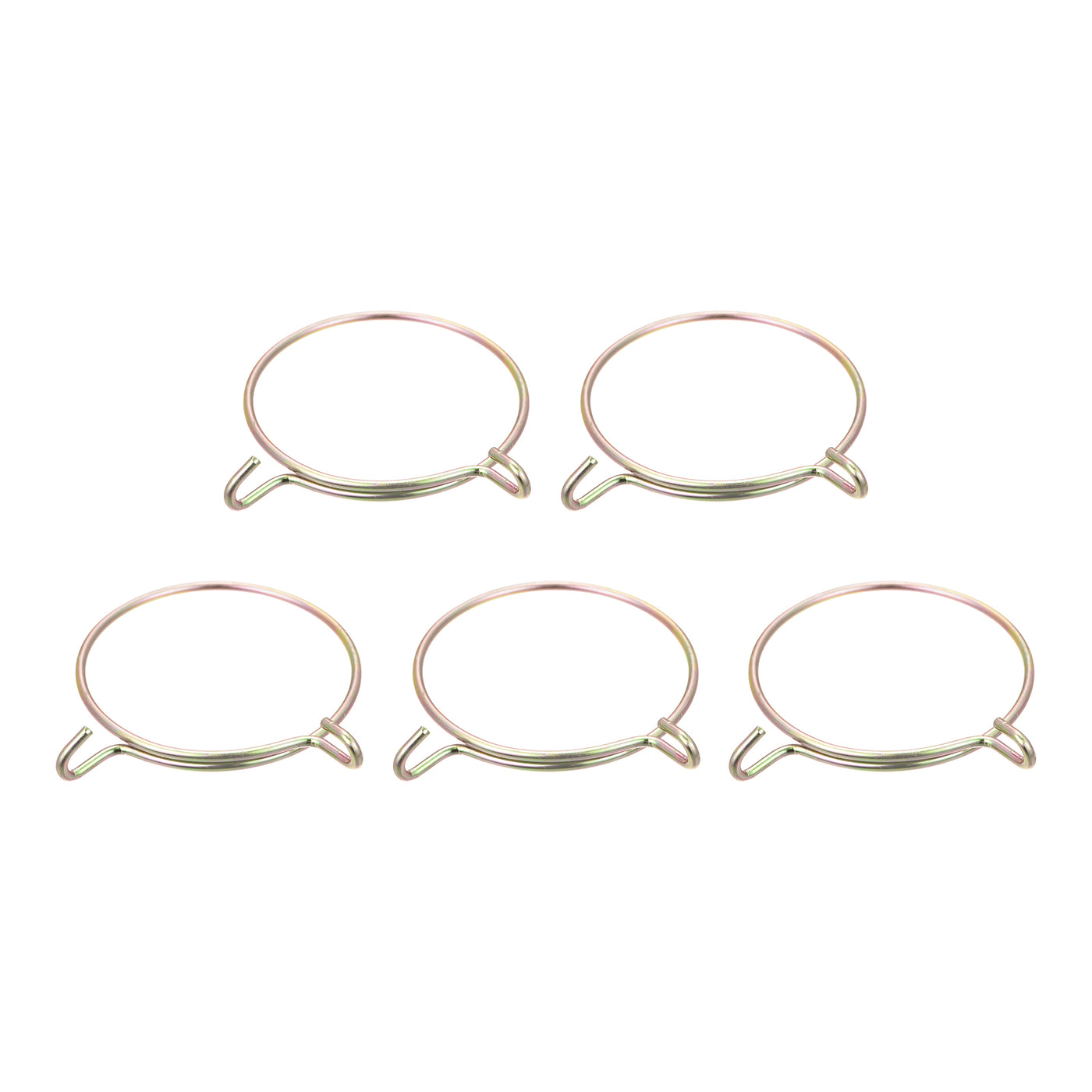 Uxcell Uxcell Fuel Line Hose Clips, 5pcs 50mm 65Mn Steel Tubing Spring Clamps