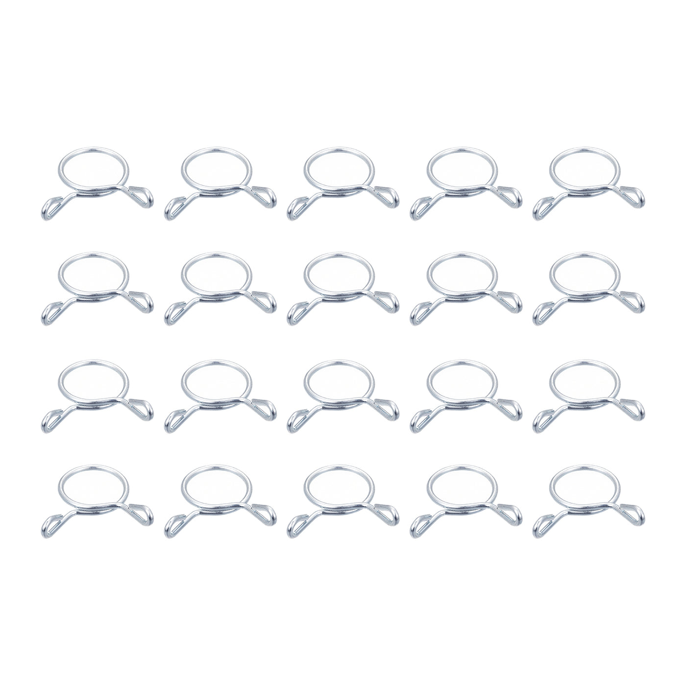 Uxcell Uxcell Fuel Line Hose Clips, 20pcs 13mm 65Mn Steel Tubing Spring Clamps (Silver)