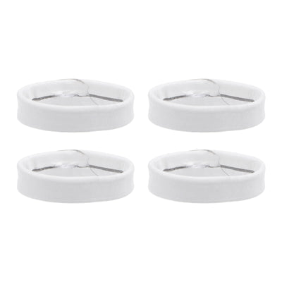 Harfington Uxcell 4 Pcs PU Leather Loops Retaining Ring for 20mm Width Watch Band, White