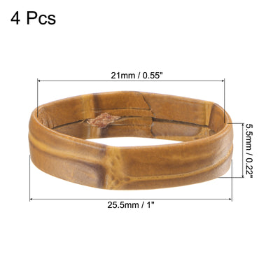 Harfington Uxcell 4 Pcs PU Leather Loops Retaining Ring for 20mm Width Watch Band, White