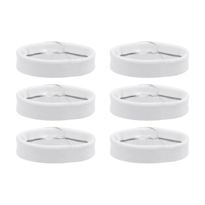 Harfington Uxcell 6 Pcs PU Leather Loops Retaining Ring for 18mm Width Watch Band, White