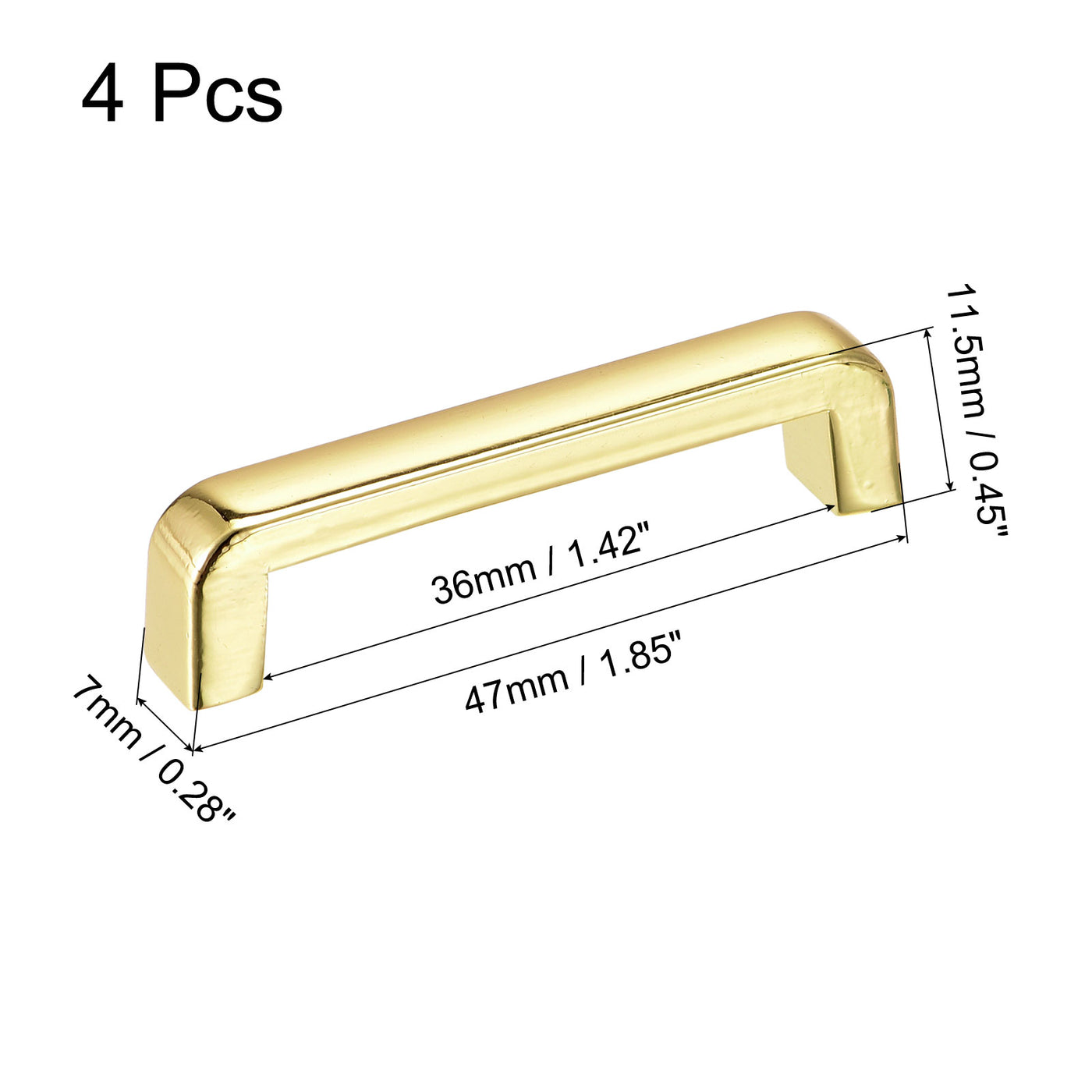 Uxcell Uxcell Arch Bridge Buckle, 4Pcs 47mm D-Ring Connector Buckles for Bag Hanger DIY, Gold