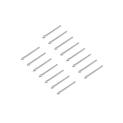 Harfington Uxcell 15Pcs 18mm Watch Band Link Cotter Pin, Stainless Steel 0.8mm Dia. Silver Tone
