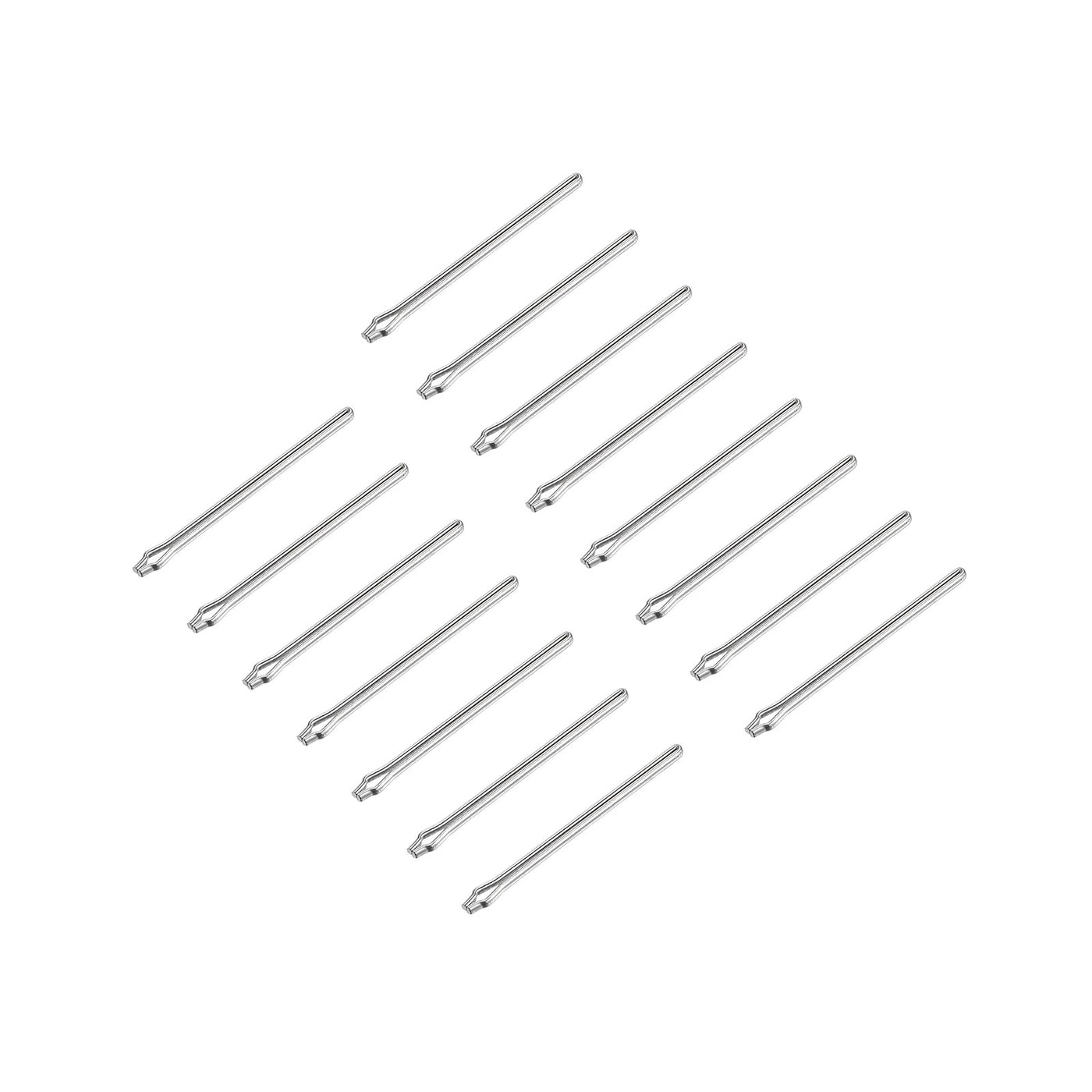 Uxcell Uxcell 15Pcs 19mm Watch Band Link Cotter Pin, Stainless Steel 1mm Dia. Silver Tone