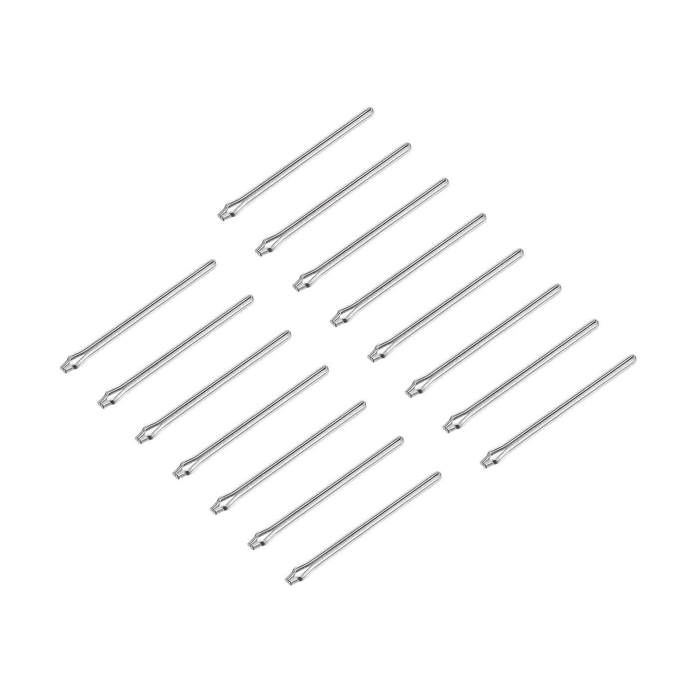 Uxcell Uxcell 15Pcs 9mm Watch Band Link Cotter Pin, Stainless Steel 1mm Dia. Silver Tone