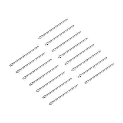 Harfington Uxcell 15Pcs 18mm Watch Band Link Cotter Pin, Stainless Steel 0.8mm Dia. Silver Tone