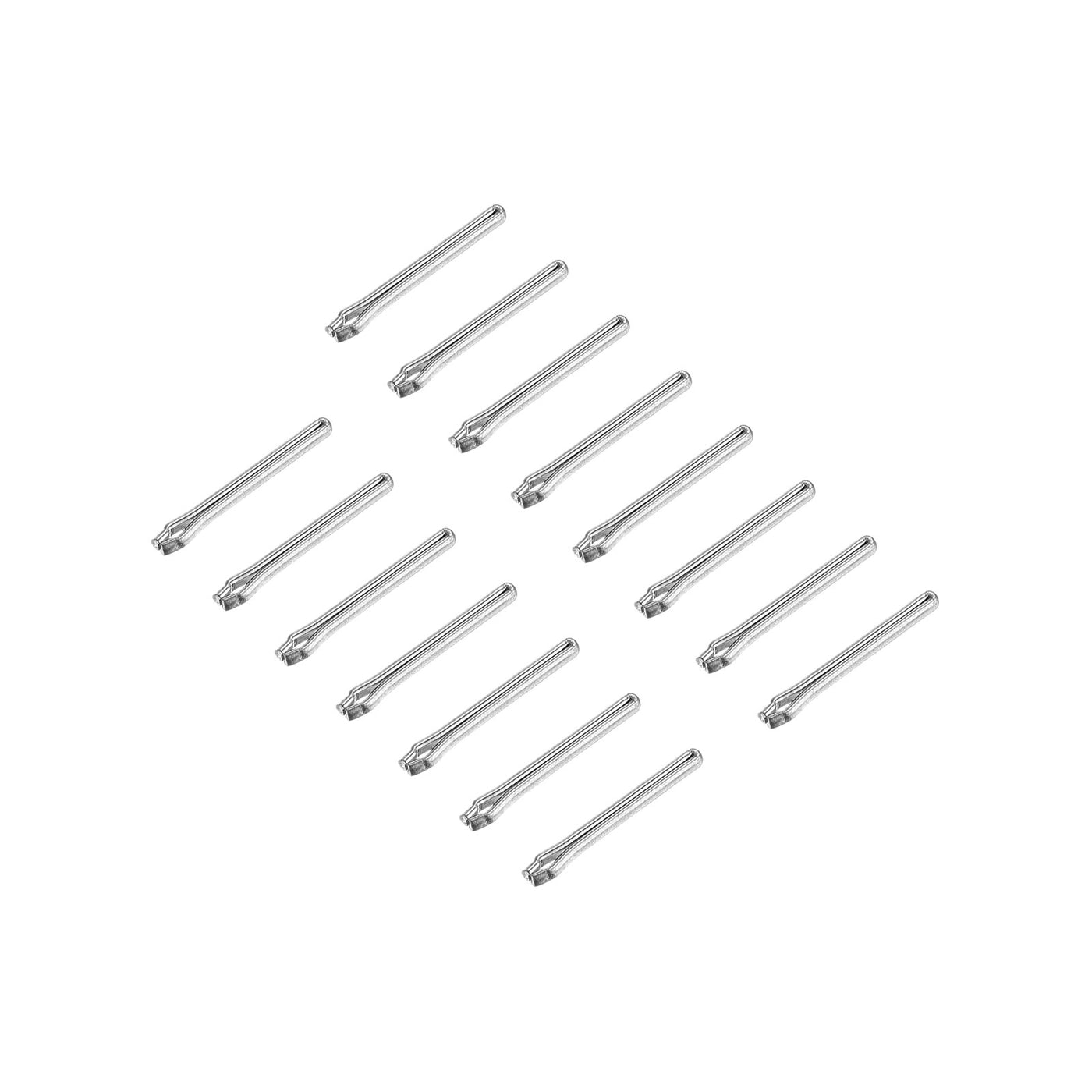 Uxcell Uxcell 15Pcs 9mm Watch Band Link Cotter Pin, Stainless Steel 1mm Dia. Silver Tone