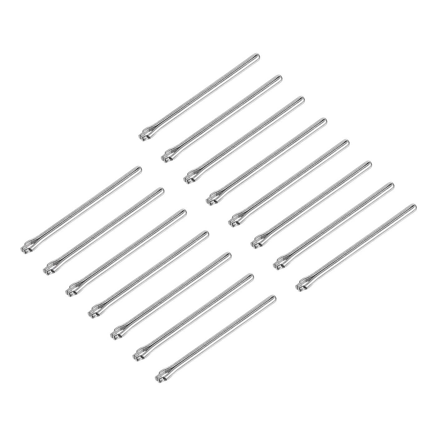 Uxcell Uxcell 15Pcs 18mm Watch Band Link Cotter Pin, Stainless Steel 0.8mm Dia. Silver Tone