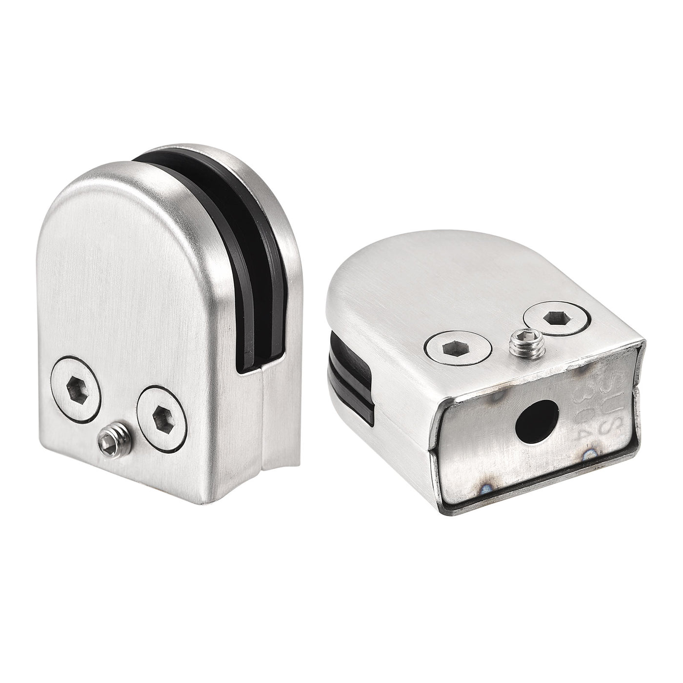 Uxcell Uxcell Glass Clamp 2pcs for 10-12mm Thick 65x43mm 304 Stainless Steel Glass Clip