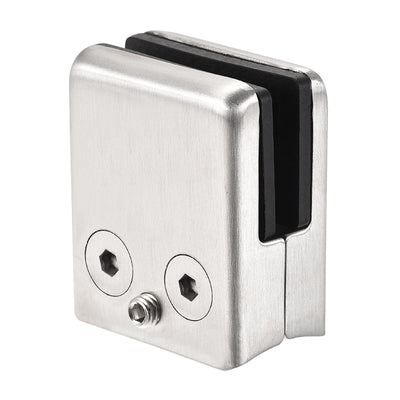 Harfington Uxcell Glass Clamp 2pcs for 8-10mm Thick 48x43mm 304 Stainless Steel Square Glass Clip