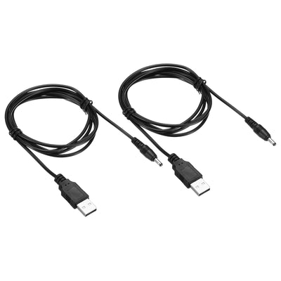 Harfington USB Male to DC Male Power Cord Charging Cable Plug for Night Light Lamp Mini Fans