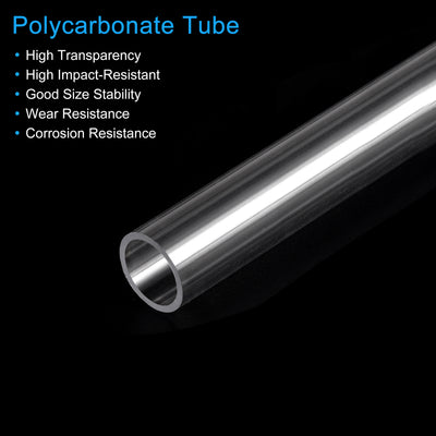 Harfington Plastic Pipe Rigid Polycarbonate Round Tube High Impact for Lighting, Models, Water Plumbing
