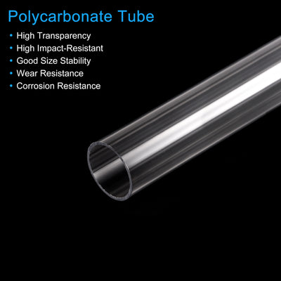 Harfington Plastic Pipe Rigid Polycarbonate Round Tubing High Impact for Lighting, Models, Water Plumbing
