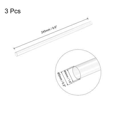Harfington Plastic Pipes Rigid Polycarbonate Round Tube High Impact for Lighting, Model, Water Plumbing