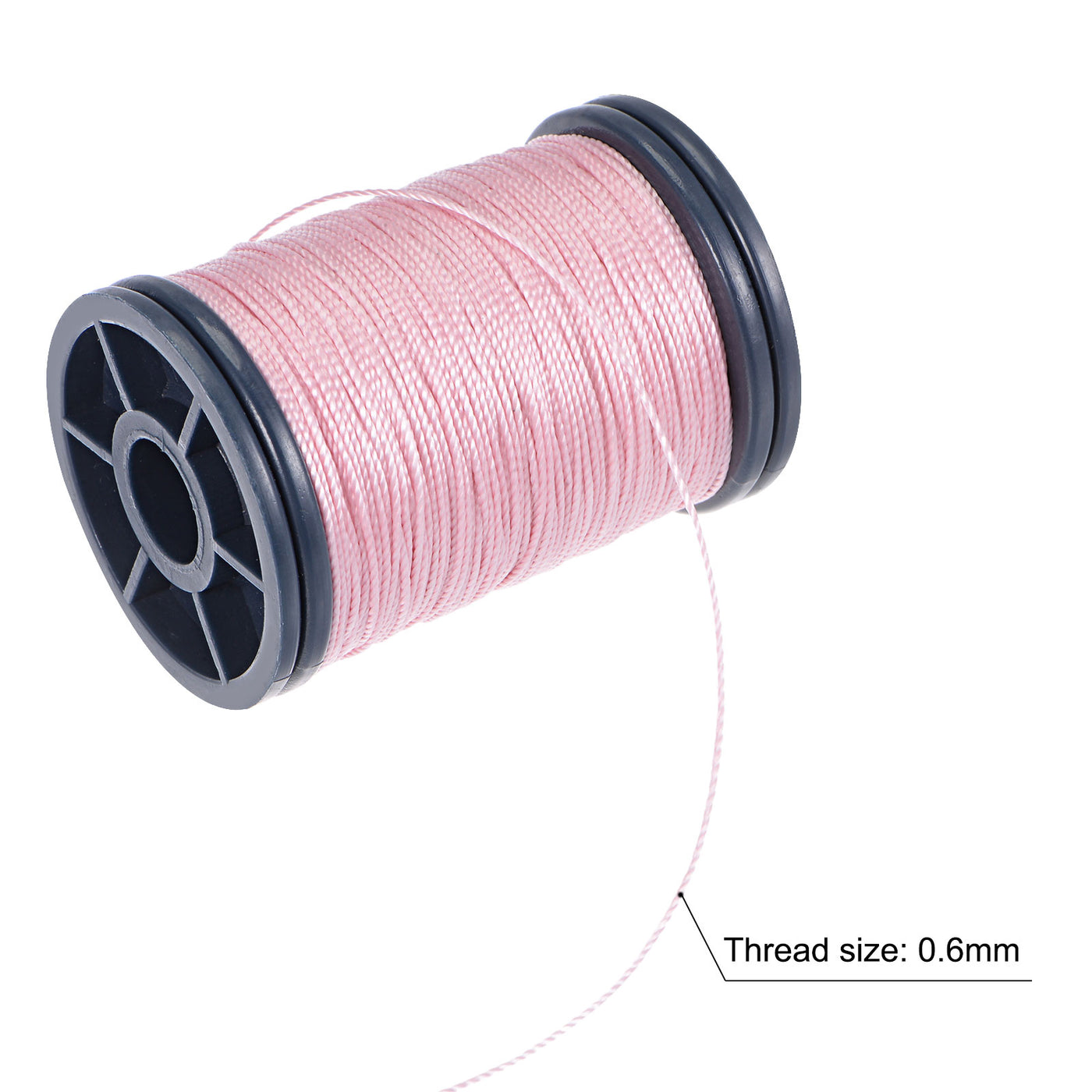 Uxcell Uxcell 0.6mm Polyester Sewing Thread 82 Yard Upholstery Lightly Wax String Light Violet