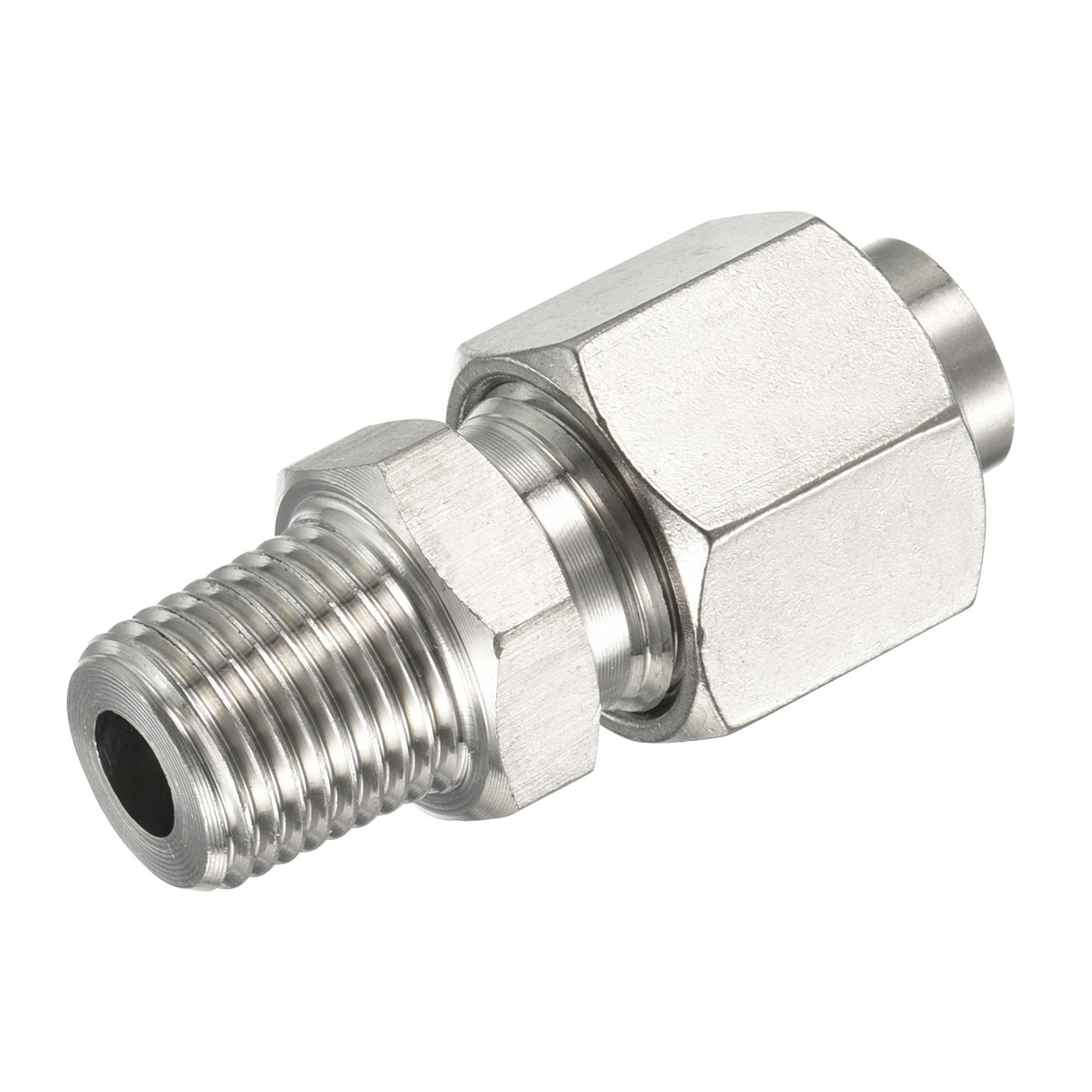 Harfington Compression Tube Fitting Stainless Steel Male Thread Straight Coupling Adapter Connector for Tube