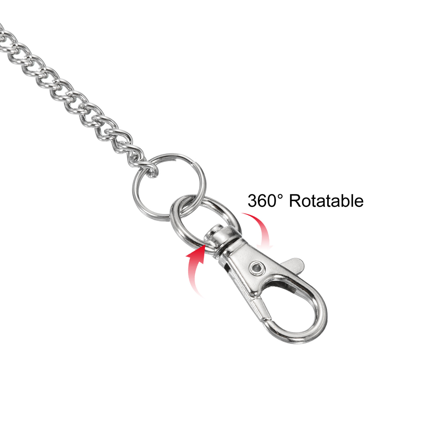 Harfington Keychain with Keyrings Lobster Clasp, 304 Stainless Steel Clip for Jeans Pants Belt Loop Pocket Wallet Purse Handbag