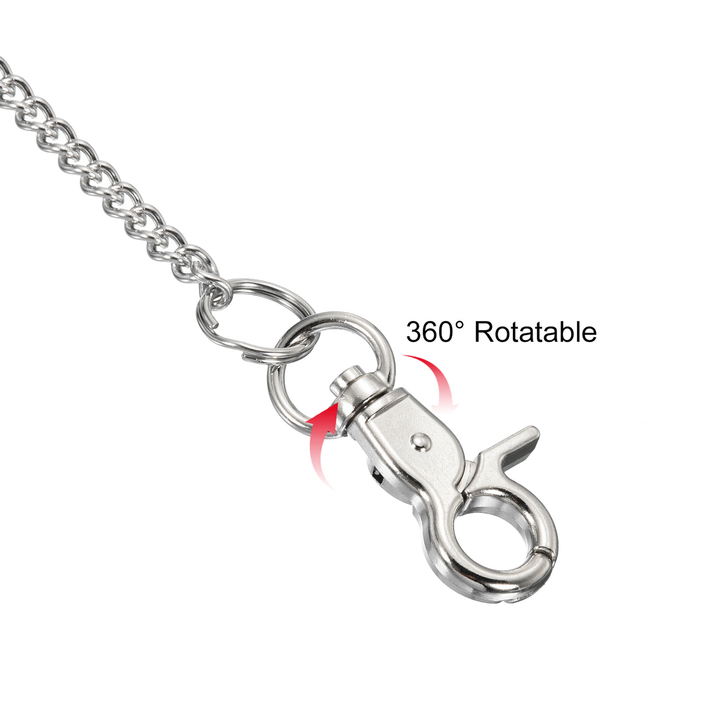 Harfington Keychain with Keyring Clasp, 304 Stainless Steel Clip for Jeans Pants Belt Loop Pocket Wallet Purse Handbags