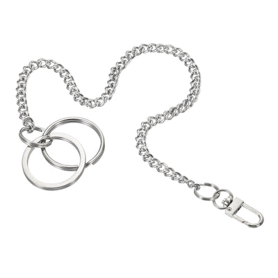 Harfington Keychain with Keyrings Hook Clasp, 304 Stainless Steel Clip for Jeans Pants Belt Loop Pocket Wallet Purse Handbag