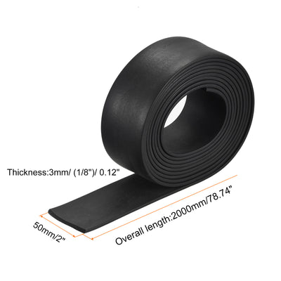 Harfington Uxcell EPDM Rubber Foam Sheet Strips,  Neoprene Sheets Rolls 3/8"T x 0.79"W x 78.74"L