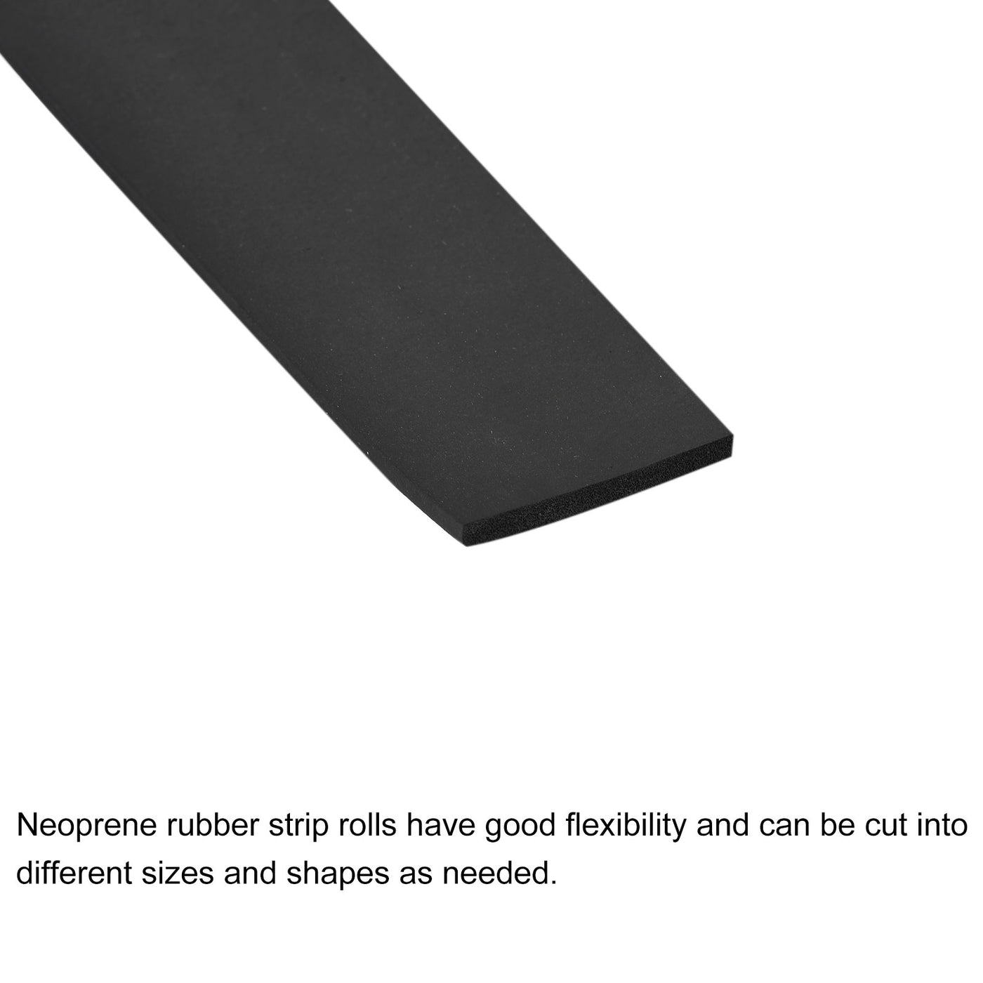 Uxcell Uxcell EPDM Rubber Foam Sheet Strips,  Neoprene Sheets Rolls 3/8"T x 0.79"W x 78.74"L