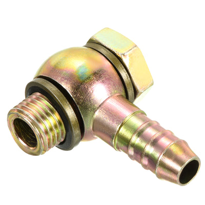 Harfington Barbed Male Thread Hose Pipe Fitting Elbow Connector Carbon Steel