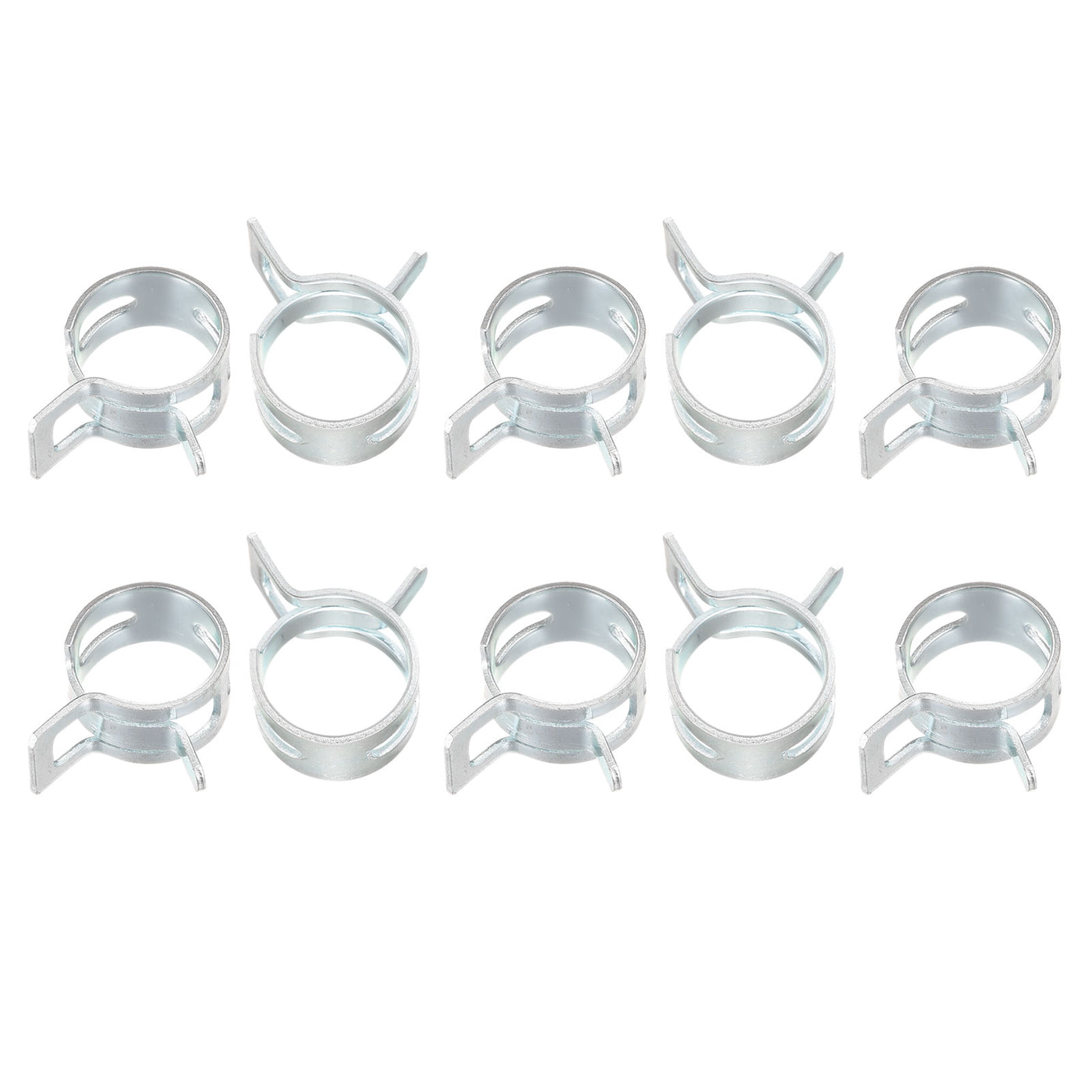Uxcell Uxcell Spring Hose Clamp, 50pcs 65Mn Steel 18mm Low Pressure Air Clip, Zinc Plated