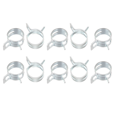 Harfington Uxcell Spring Hose Clamp, 50pcs 65Mn Steel 18mm Low Pressure Air Clip, Zinc Plated