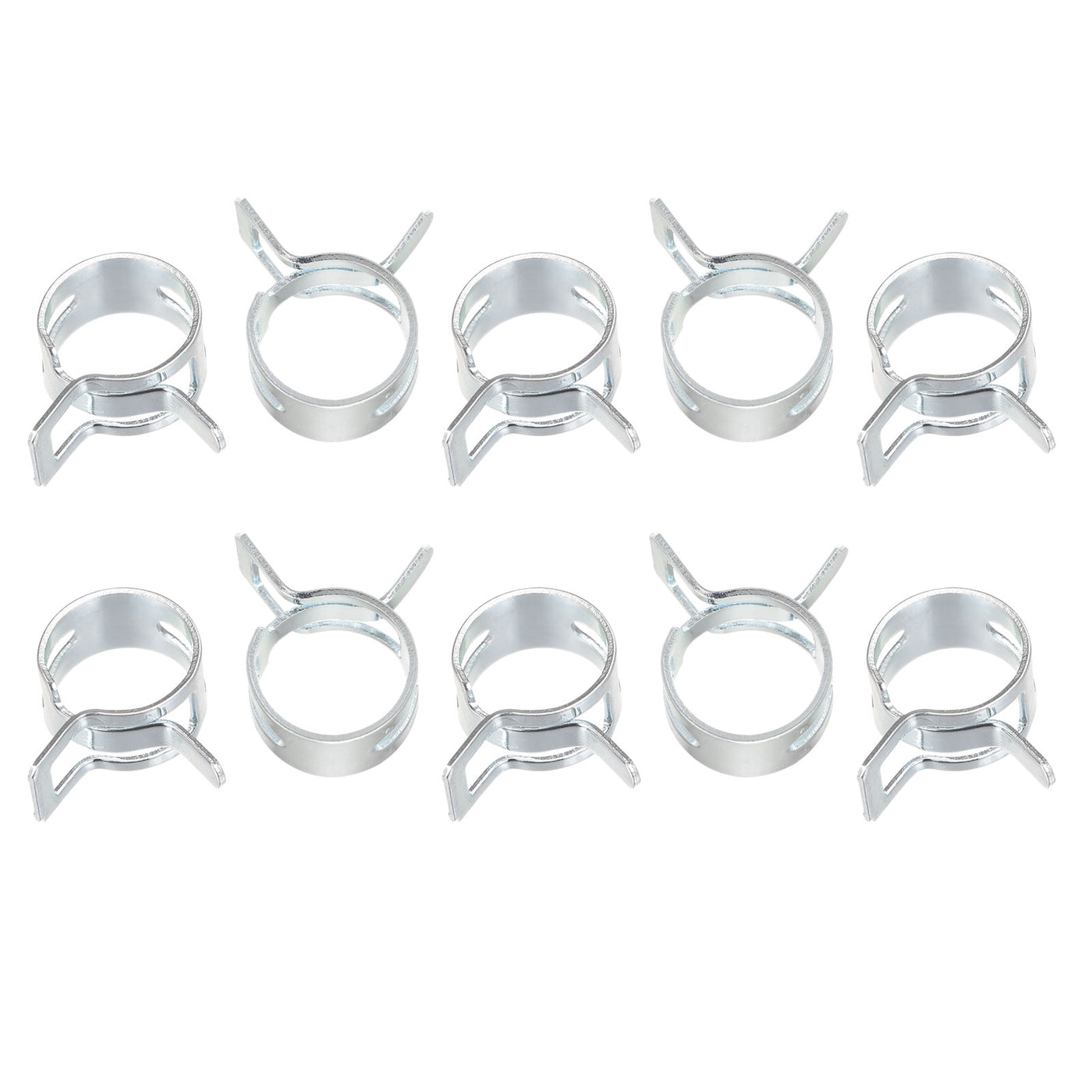 Uxcell Uxcell Spring Hose Clamp, 50pcs 65Mn Steel 18mm Low Pressure Air Clip, Zinc Plated